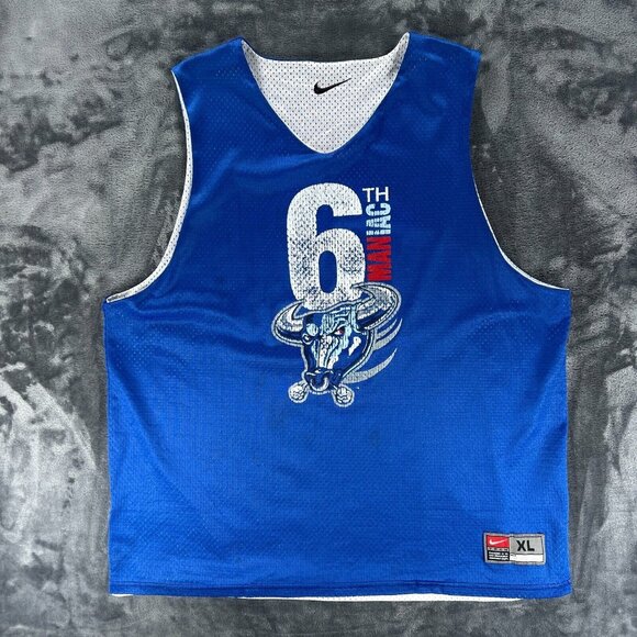 Nike Team Vintage Y2K Basketball Jersey Men XL 6th Maniac Tournament - Picture 1 of 11